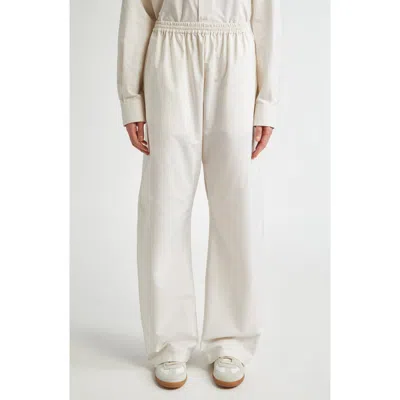 Mm6 Maison Margiela Pinstripe Cotton Straight Leg Pants