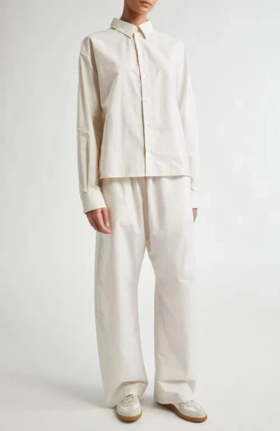 Mm6 Maison Margiela Pinstripe Cotton Straight Leg Pants