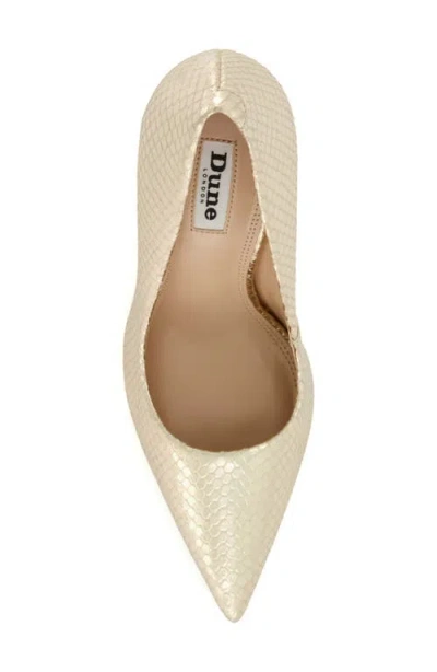 Dune London Bento Snakeskin Embossed Pointed Toe Pump (women0