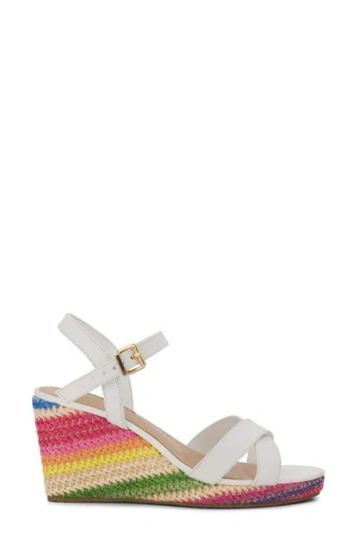 Dune London Kyrin Wiven Rainbow Wedge Sandal