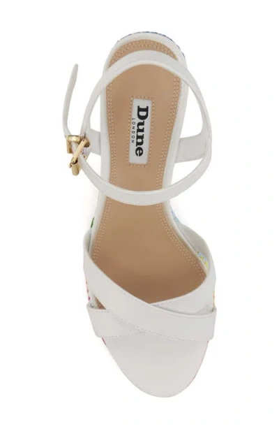 Dune London Kyrin Wiven Rainbow Wedge Sandal