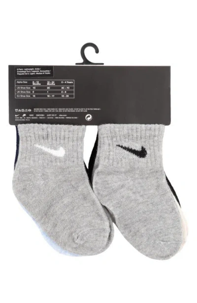 Nike Assorted 6-pack Cotton Blend Socks In Gray