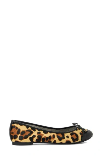 Dune London Hallo Genuine Calf Hair Cap Toe Ballet Flat