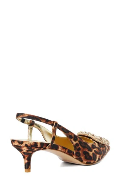 Dune London Centrepiece Slingback Pointed Toe Kitten Heel Pump