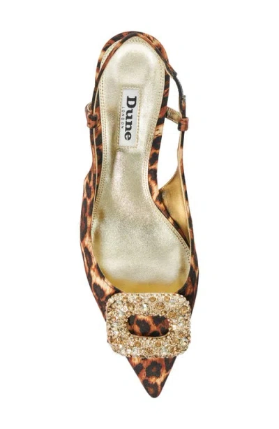 Dune London Centrepiece Slingback Pointed Toe Kitten Heel Pump