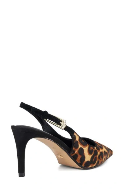 Dune London Closed Genuine Calf Hair Slingback Pointed Toe Pump