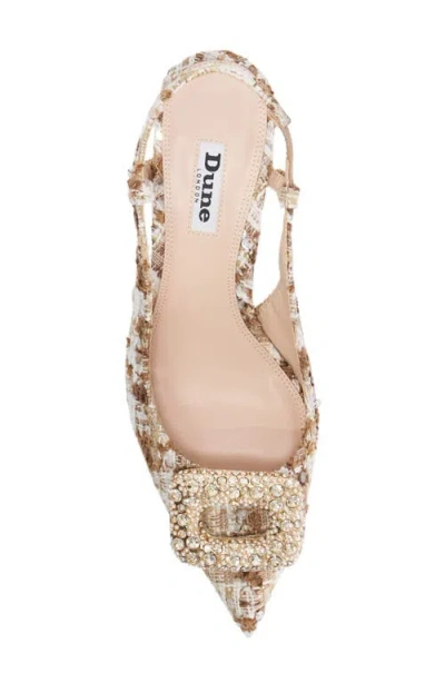 Dune London Centrepiece Slingback Pointed Toe Kitten Heel Pump