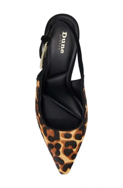Dune London Closed Genuine Calf Hair Slingback Pointed Toe Pump