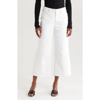 Good American Womens White001 Good Waist Palazzo Wide-leg High-rise Stretch-denim Jeans