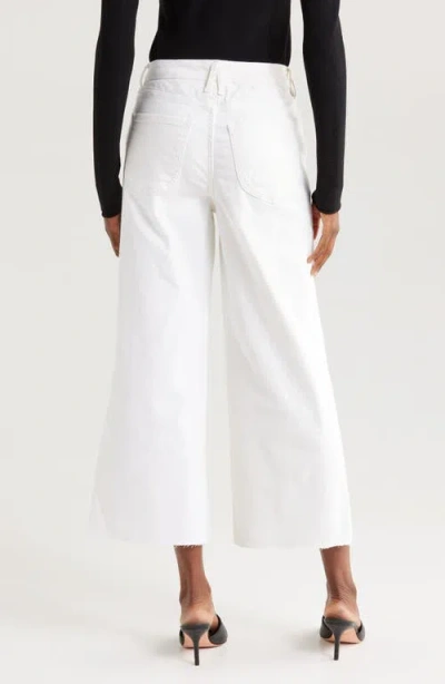Good American Womens White001 Good Waist Palazzo Wide-leg High-rise Stretch-denim Jeans