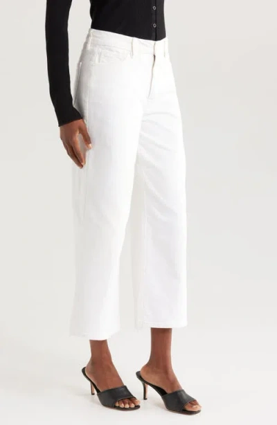 Good American Womens White001 Good Waist Palazzo Wide-leg High-rise Stretch-denim Jeans