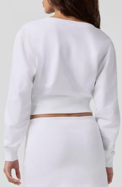 Florence By Mills 2004 Split Neck Sweatshirt In White