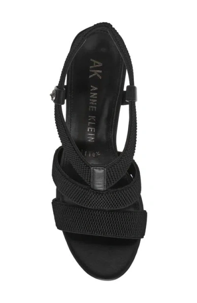 Anne Klein Robenia Woven Banded Block Heel Sandal