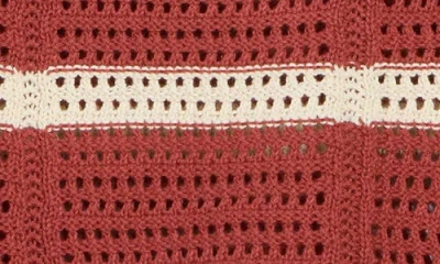 Vero Moda Sardinia Stripe Cotton Sweater Tank In Red