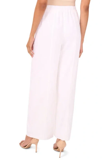 Halogen ® Wide Leg Poplin Pants In White