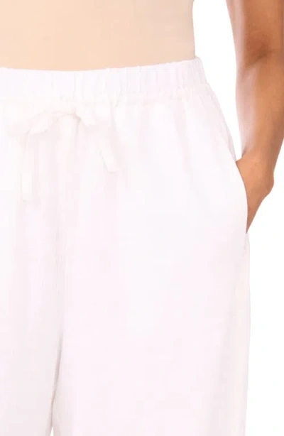 Halogen ® Wide Leg Poplin Pants In White