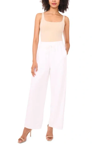 Halogen ® Wide Leg Poplin Pants In White