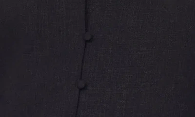 Halogen ® Short Sleeve Crop Button-up Top In Black