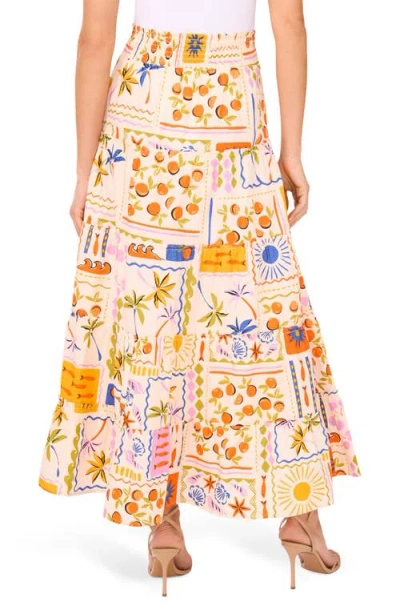 Cece Print Poplin Maxi Skirt