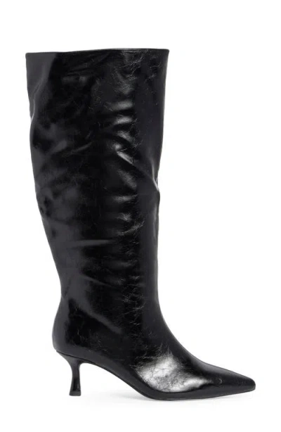 Asos Design Crimson Kitten Heel Knee High Boot
