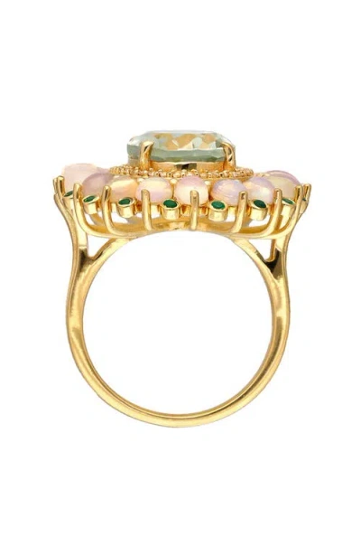 Ys Gems Prasiolite Quartz Ring
