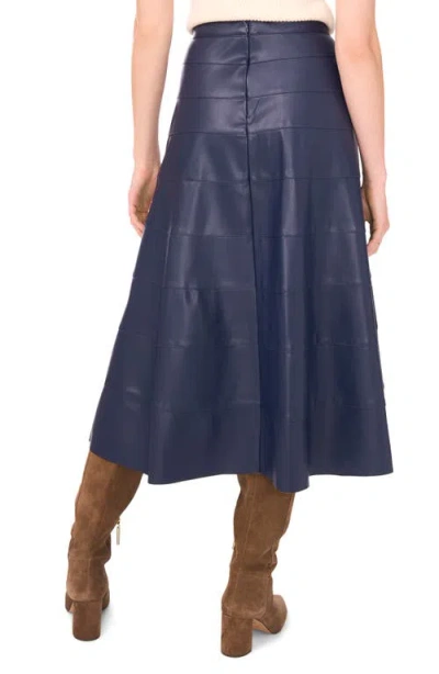 1.state Seamed Faux Leather Skirt In Blue
