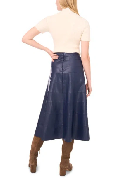 1.state Seamed Faux Leather Skirt In Blue