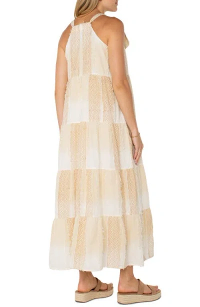Liverpool Los Angeles Tie Strap Tiered Dress