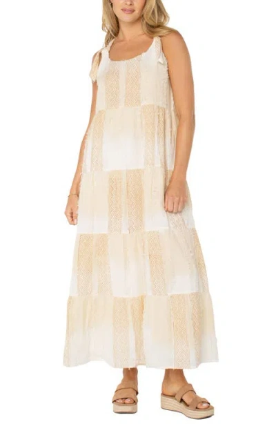 Liverpool Los Angeles Tie Strap Tiered Dress