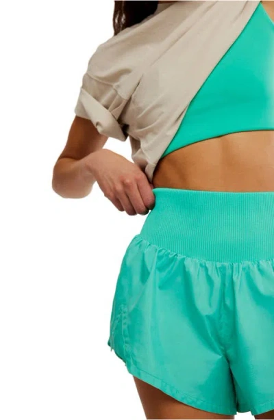 Free People Fp Movement Carpe Diem Water Resistant Shorts In Green