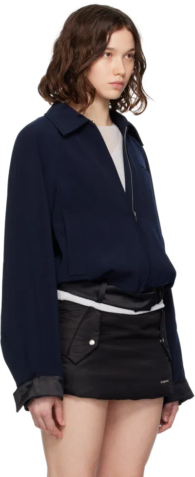 We11 Done Navy Waist Jacket