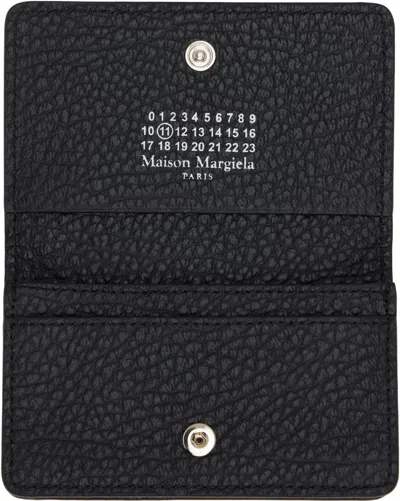 Maison Margiela Black Grained Leather Card Holder