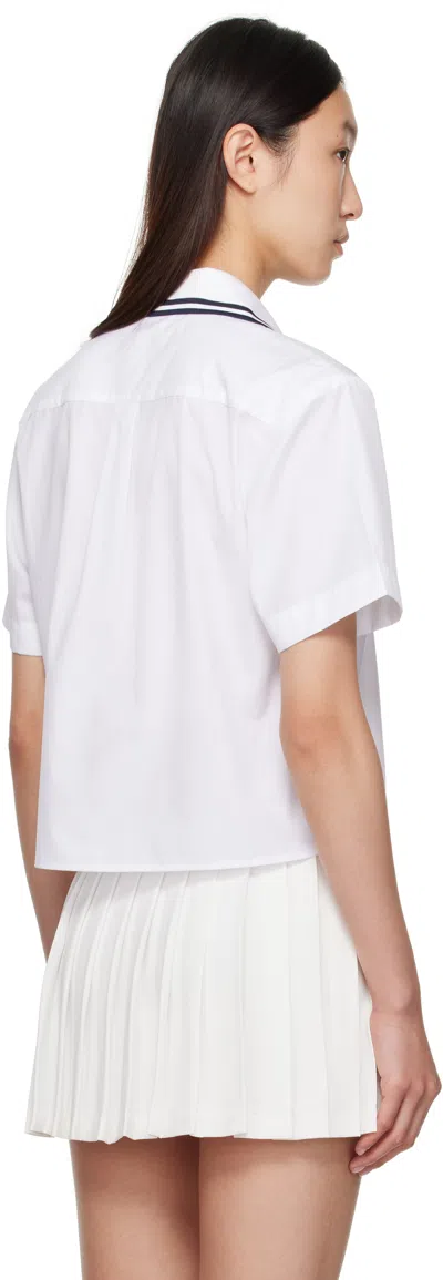 Sporty And Rich Sporty & Rich Src Sailor Button-up Shirt In White