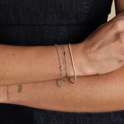 Astrid &amp; Miyu Opal Charm Double Bracelet