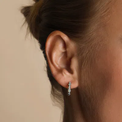 Astrid &amp; Miyu Opal Pear Bezel Hoops