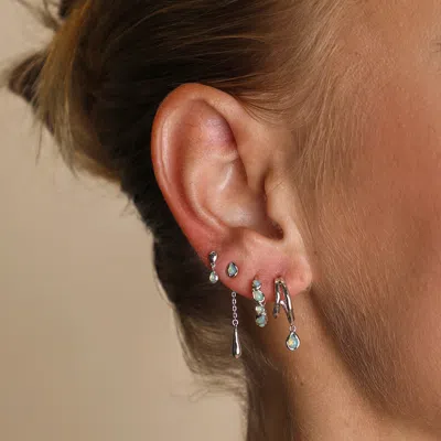 Astrid &amp; Miyu Opal Pear Chain Studs