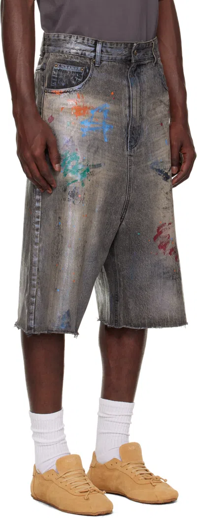 We11 Done Denim Shorts With Belt Loops