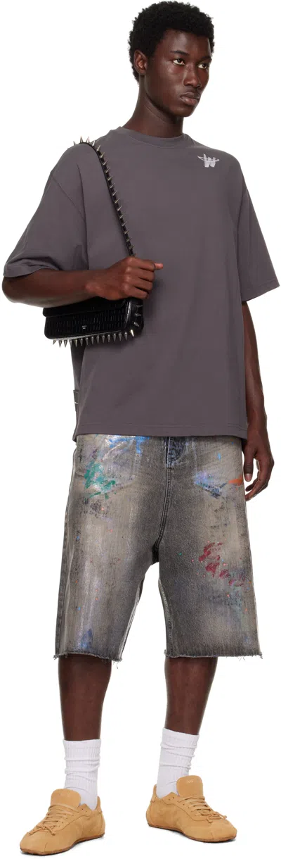 We11 Done Denim Shorts With Belt Loops