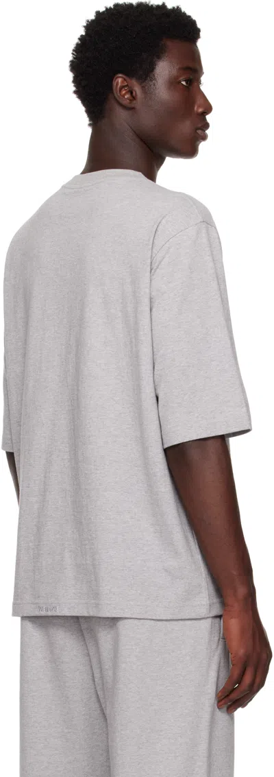 We11 Done Gray Printed University T-shirt In White