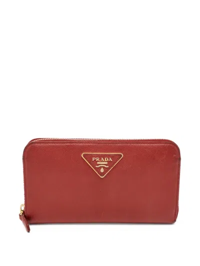 Pre-owned Prada Triangle-logo Zip Wallet
