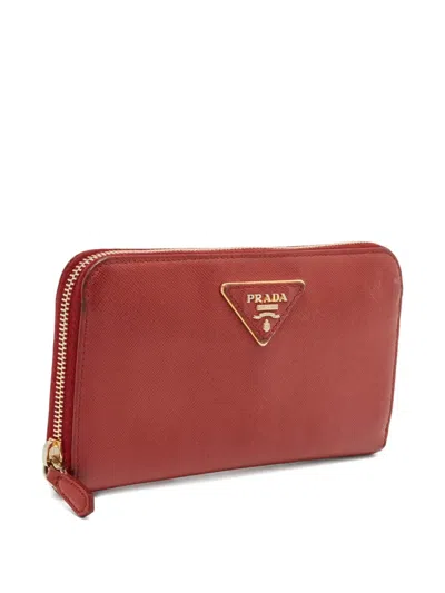 Pre-owned Prada Triangle-logo Zip Wallet