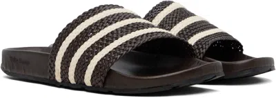 Wales Bonner Brown Adidas Originals Edition Adilette Sandals In Multi