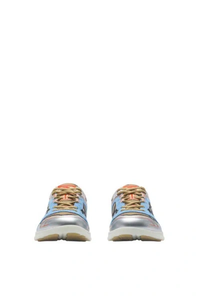 Burberry Multicolor Mesh And Suede Matrix Sneakers In Multi