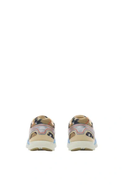 Burberry Multicolor Mesh And Suede Matrix Sneakers In Multi