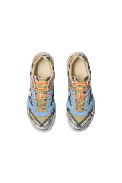 Burberry Multicolor Mesh And Suede Matrix Sneakers In Multi