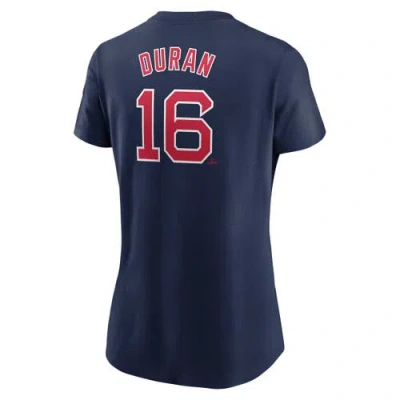 Nike Jarren Duran Navy Boston Red Sox Fuse Name & Number T-shirt In Blue