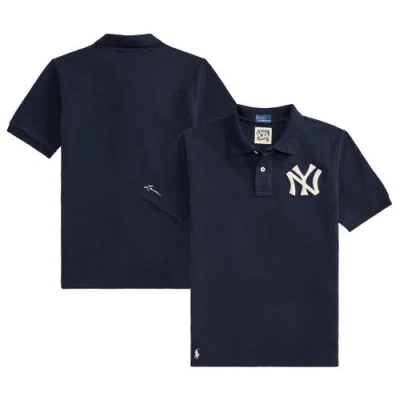 Polo Ralph Lauren Youth  Navy Yankees Polo Shirt In Blue