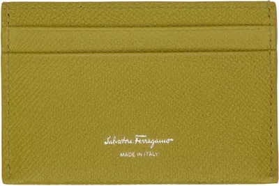 Ferragamo Green Gancini Card Holder