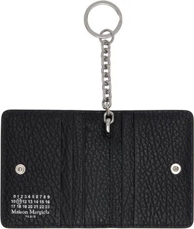 Maison Margiela Black Four Stitches Keyring Card Holder