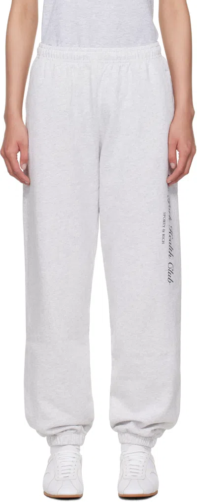 Sporty And Rich Gray 'ny Health Club' Sweatpants